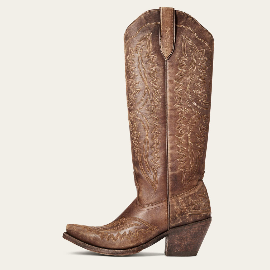 Bottes cowboy femme tige haute brodées style western - Annelie