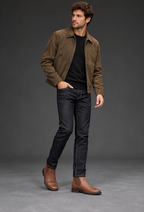 Bottines homme effet cuir élastiques latéraux Chelsea - Eirik
