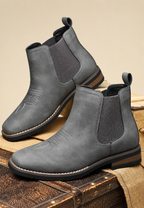 Bottines homme effet cuir élastiques latéraux Chelsea - Eirik
