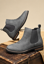 Bottines homme effet cuir élastiques latéraux Chelsea - Eirik