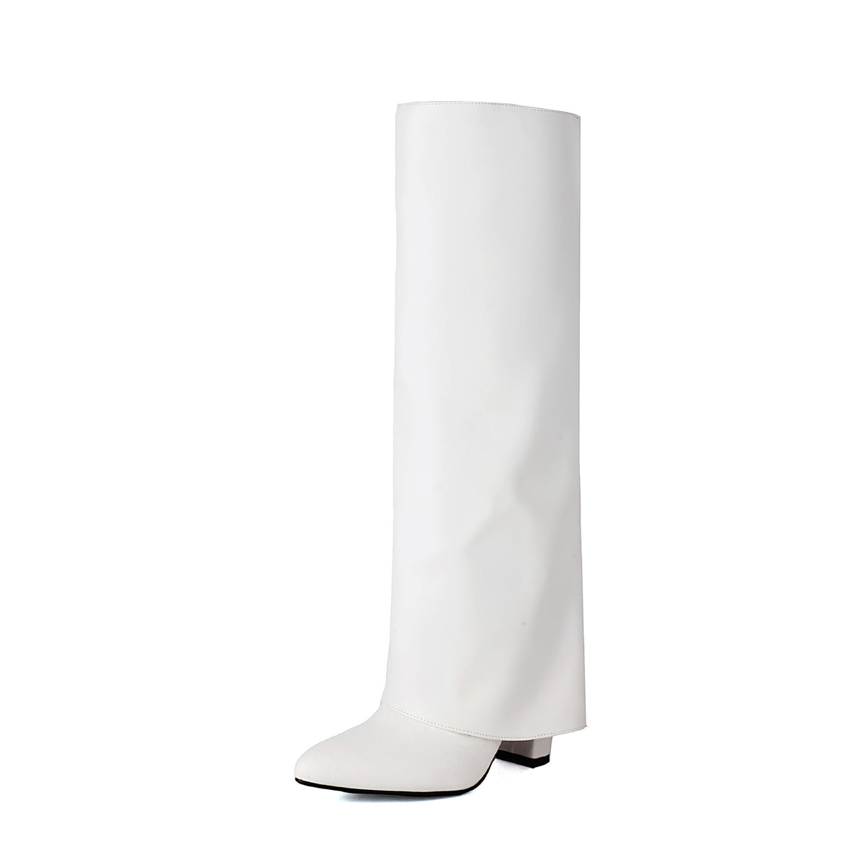 Bottes hautes femme tige large talon bloc confort - Yvette