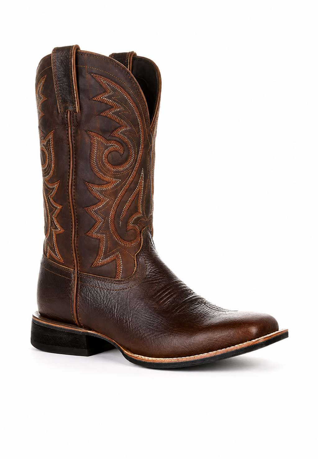 Bottes de cow-boy pour homme en cuir synthétique avec broderies - Hagen