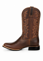 Bottes de cow-boy pour homme en cuir synthétique avec broderies - Hagen