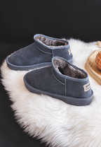 Botines planos mujer efecto ante puntera redondeada invierno cómodos casual - Nolia