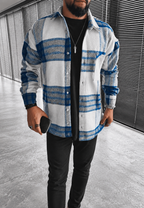 Chemise homme grands carreaux manches longues poche poitrine - Tristán