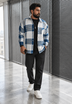 Chemise homme grands carreaux manches longues poche poitrine - Tristán