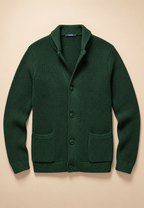 Cardigan homme boutons col Perkins maille texturée poches - Cedric