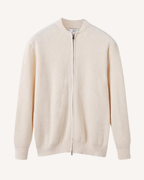Cardigan homme zippé intégral maille côtelée col rond - Sorrento