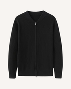 Cardigan homme zippé intégral maille côtelée col rond - Sorrento