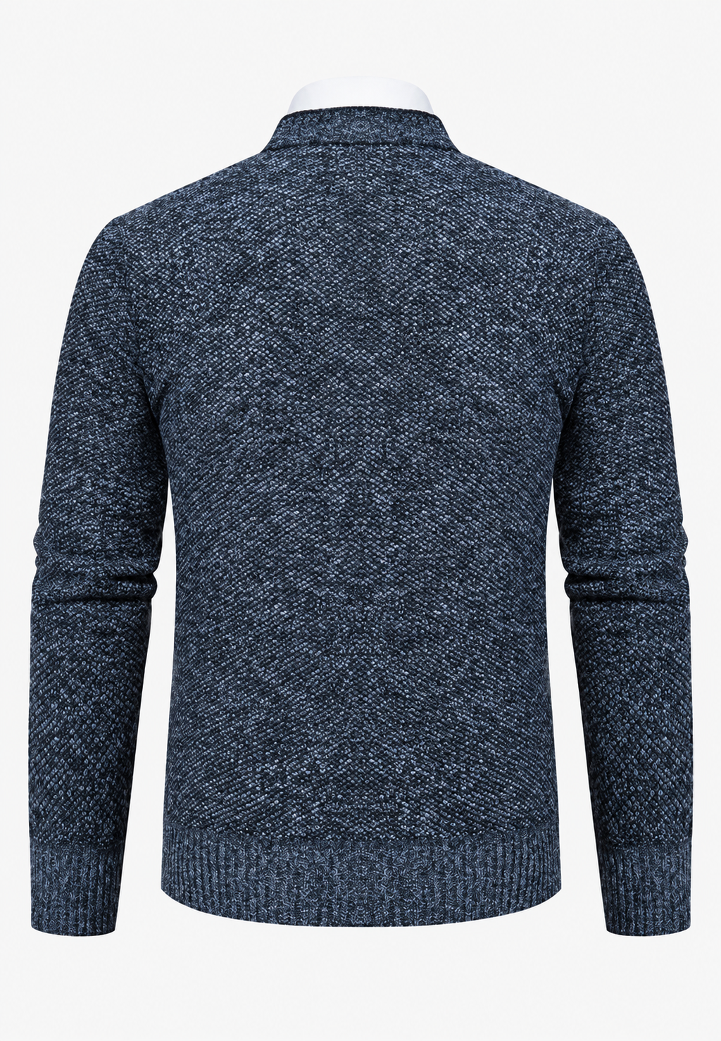 Cardigan homme col V boutons maille texturée poches - Levan