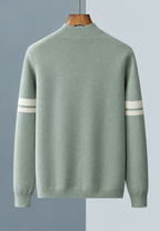 Cardigan homme col V rayures manches boutons maille - Lennart