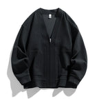Cardigan homme maille texturée fermeture éclair poches - Ciro