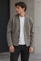 Cardigan maille homme col châle boutons élégant chaud - Salvatore