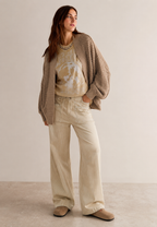Cardigan femme maille ajourée manches amples léger aéré - Solveig