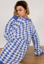 Cardigan oversize femme maille imprimée motif ample - Elena