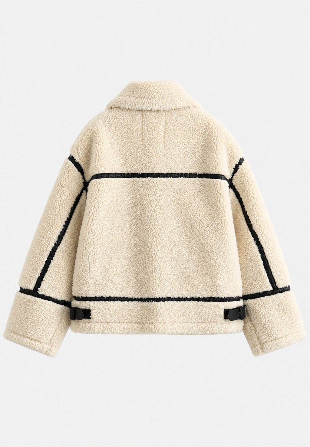 Blouson sherpa femme fermeture éclair court chaud hiver - Ottilie