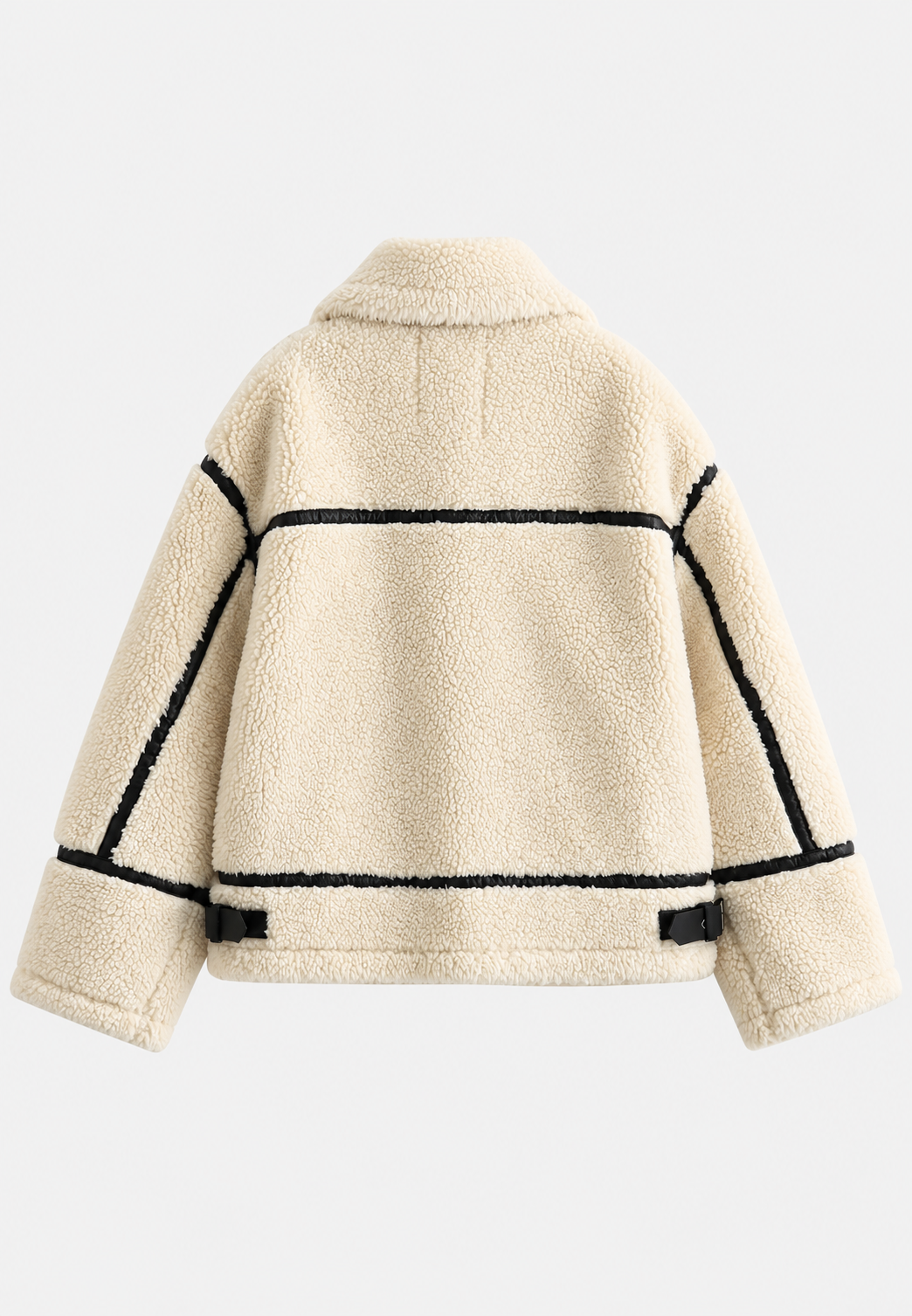 Blouson sherpa femme fermeture éclair court chaud hiver - Ottilie