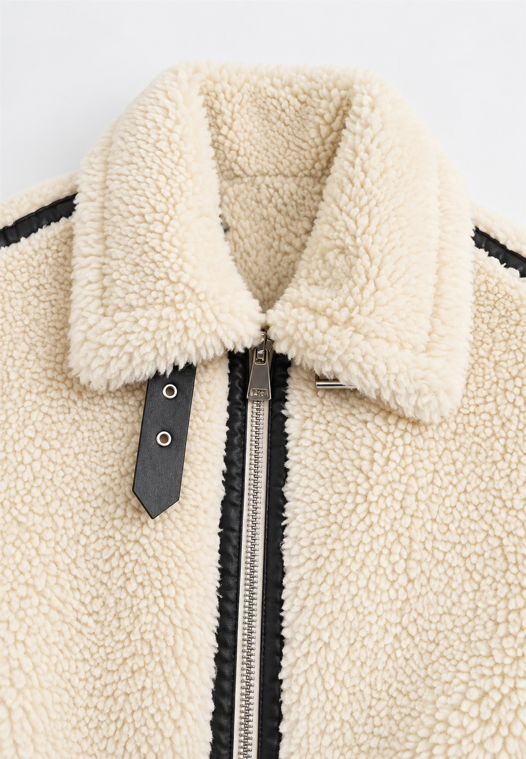 Blouson sherpa femme fermeture éclair court chaud hiver - Ottilie