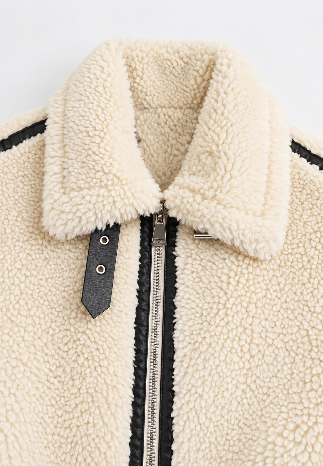 Blouson sherpa femme fermeture éclair court chaud hiver - Ottilie