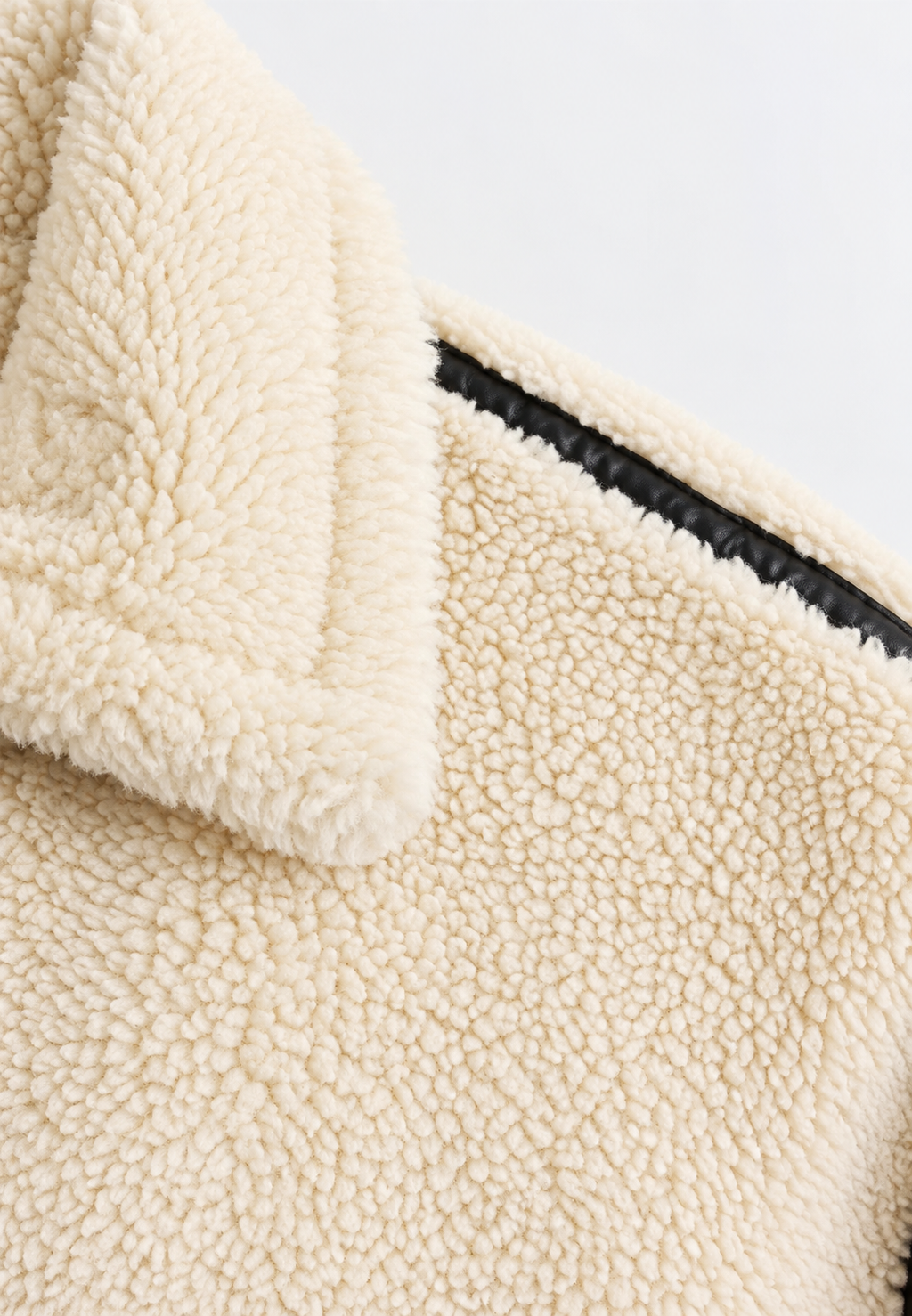 Blouson sherpa femme fermeture éclair court chaud hiver - Ottilie