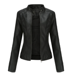 Veste de motard effet cuir pour femme avec col mao - Cleo