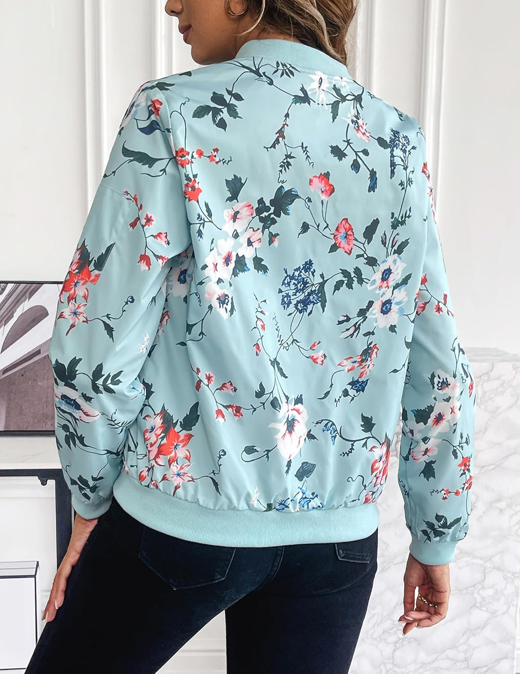 Blouson bomber court femme finition satinée brillante zippé - Vianne
