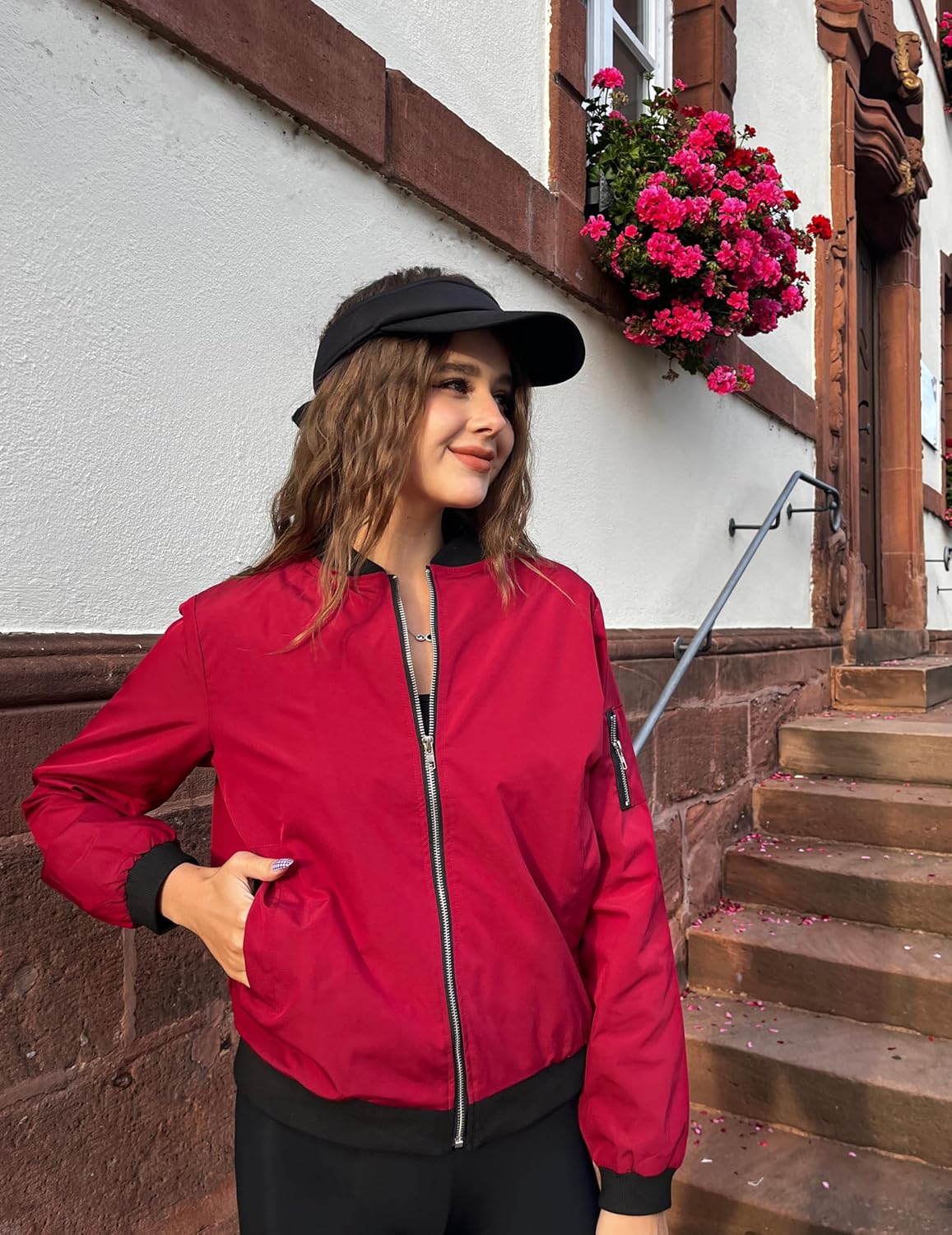 Cazadora bomber mujer corta acabado satinado deportiva elegante sin volumen - Vianne
