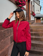 Cazadora bomber mujer corta acabado satinado deportiva elegante sin volumen - Vianne
