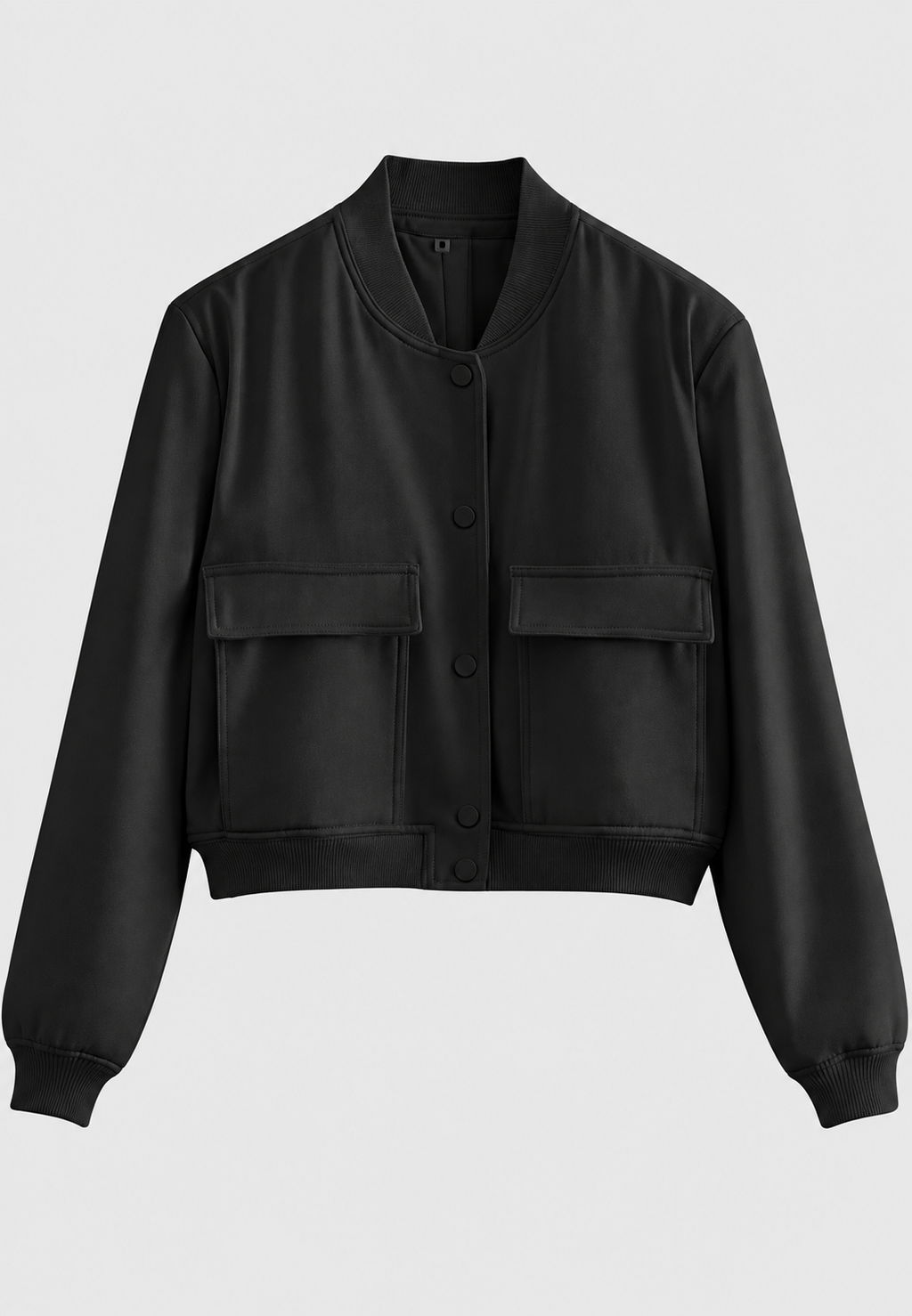 Blouson bomber court femme boutons-pression coupe sportive - Mélisande