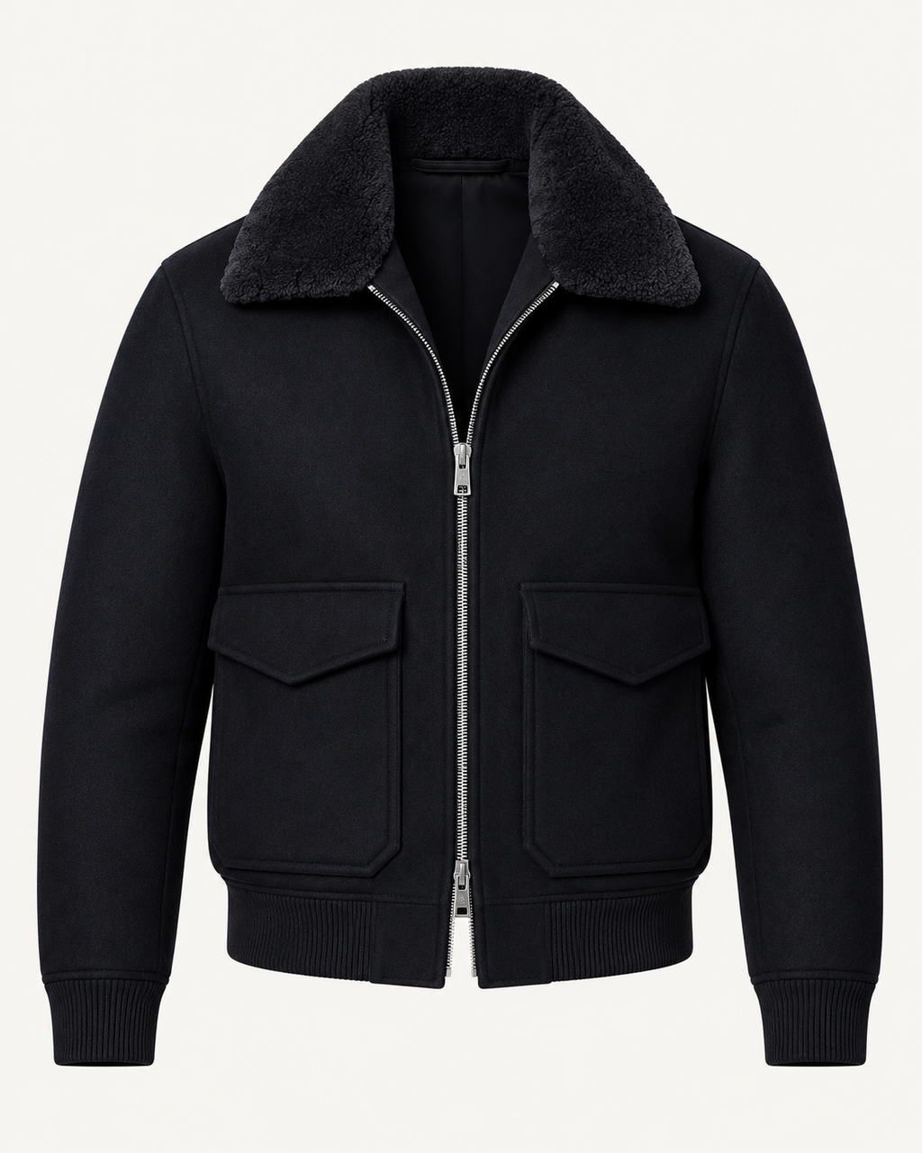 Veste bomber homme col imitation fourrure fermeture éclair - Cédric