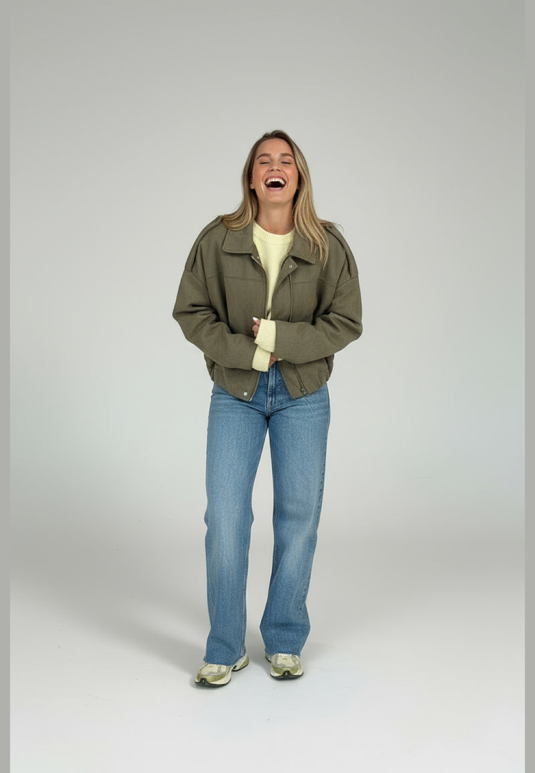 Blouson bomber femme effet daim col chemise poignets élastiqués - Ottilie
