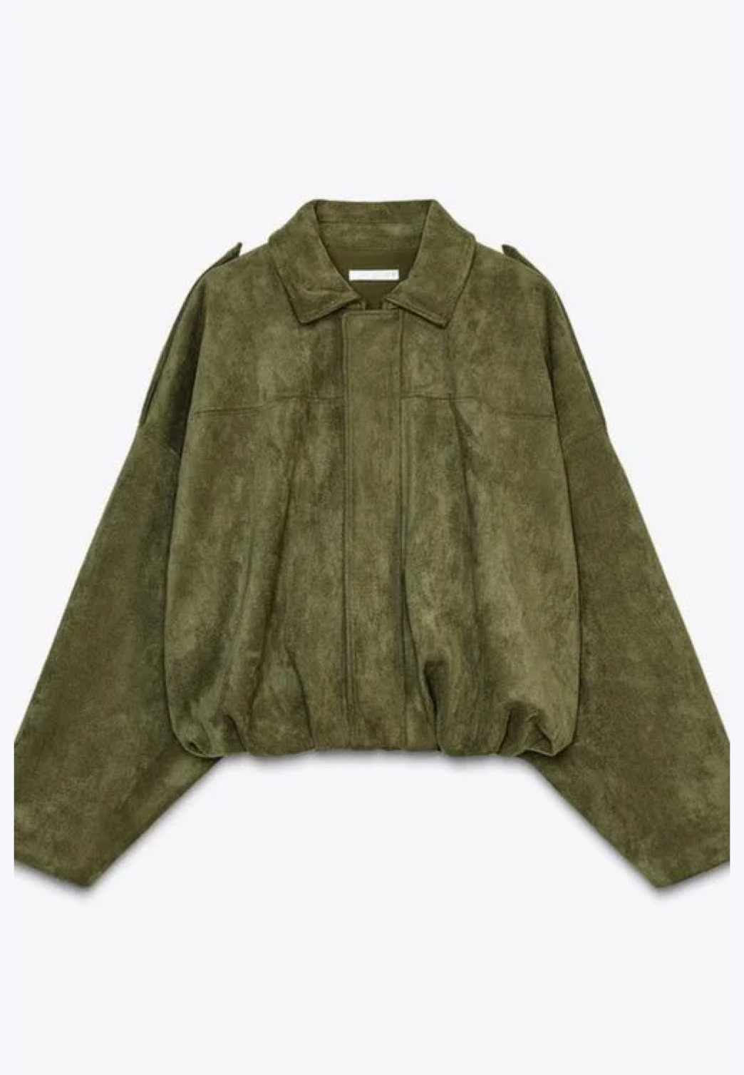 Blouson bomber femme effet daim col chemise poignets élastiqués - Ottilie