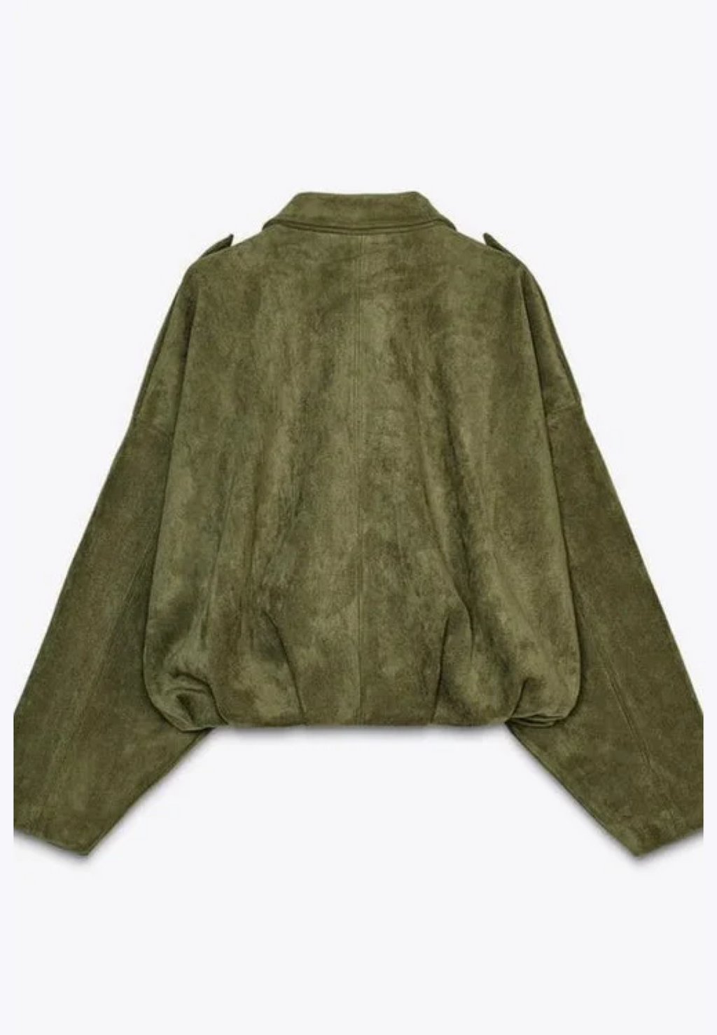 Blouson bomber femme effet daim col chemise poignets élastiqués - Ottilie