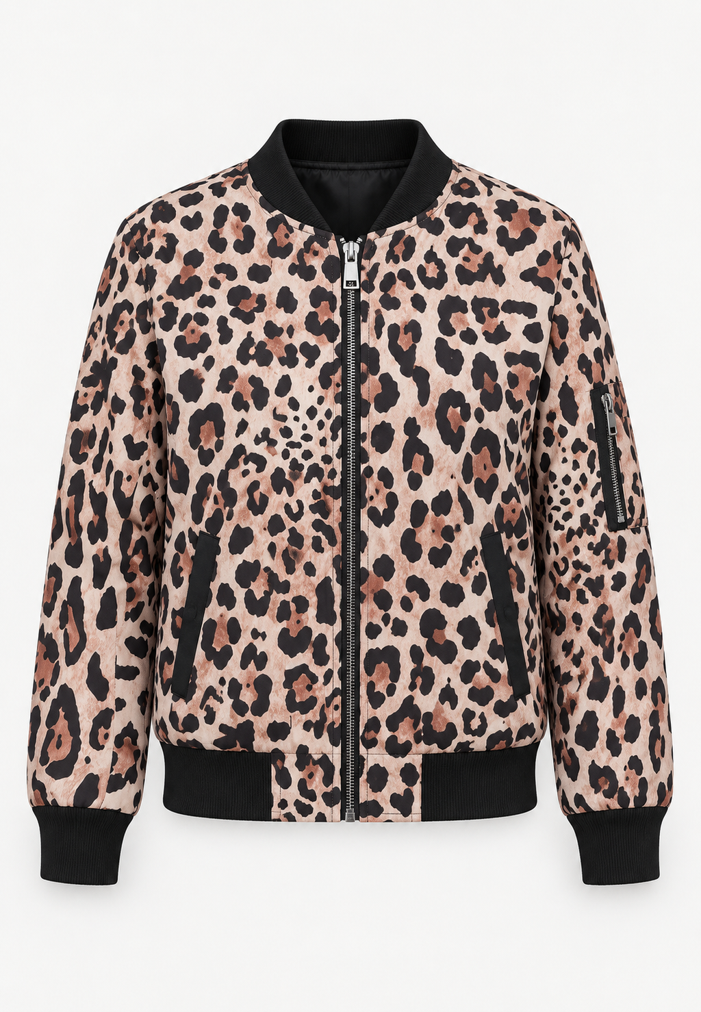 Veste bomber femme imprimé floral fermeture éclair zippée - Felicia