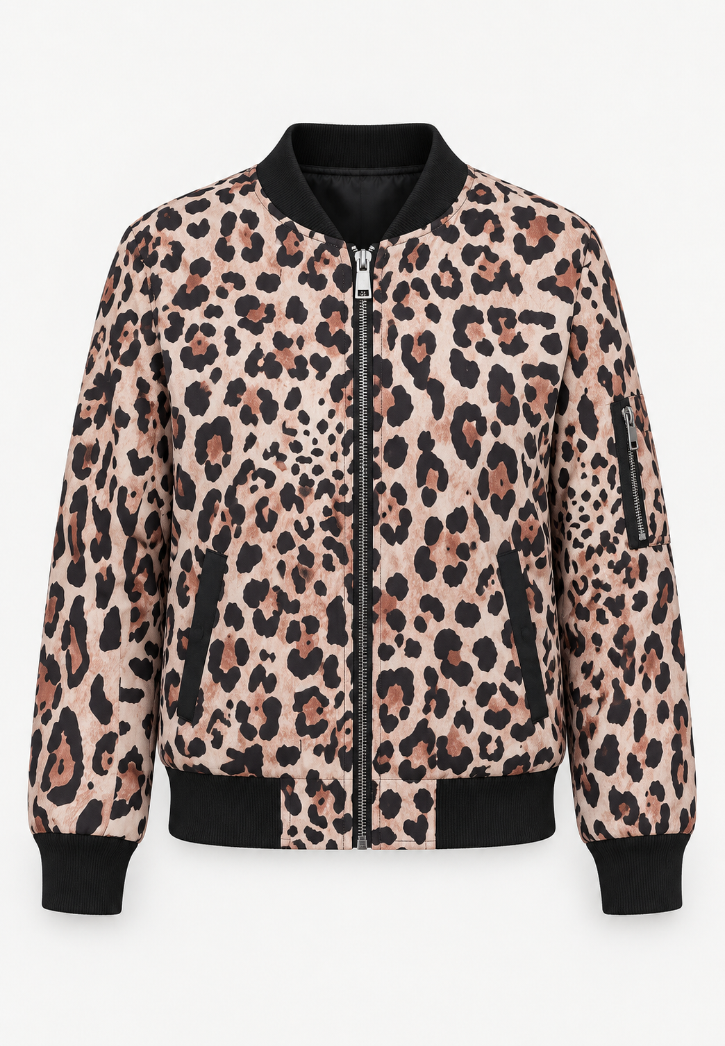 Veste bomber femme imprimé floral fermeture éclair zippée - Felicia