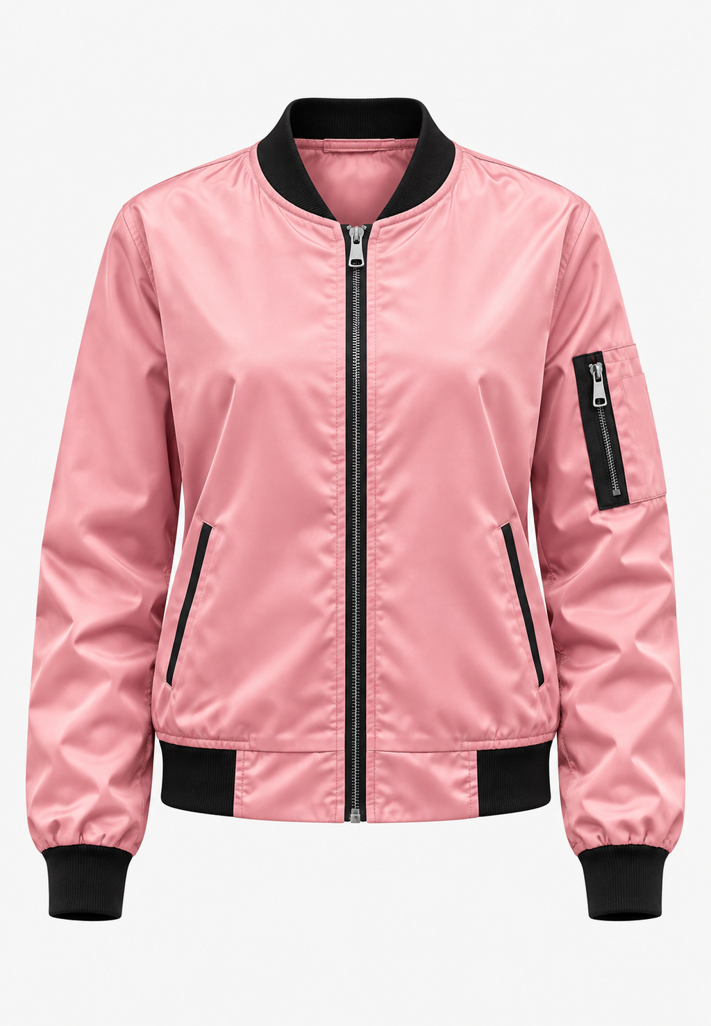 Veste bomber femme imprimé floral fermeture éclair zippée - Felicia