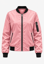 Veste bomber femme imprimé floral fermeture éclair zippée - Felicia