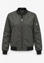 Veste bomber femme imprimé floral fermeture éclair zippée - Felicia