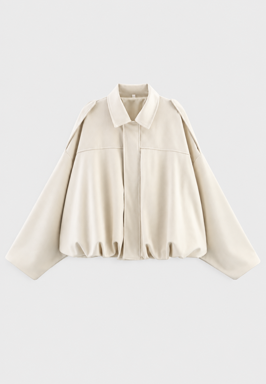 Veste courte femme effet daim col chemise texture douce - Azucena