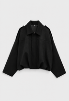 Veste courte femme effet daim col chemise texture douce - Azucena