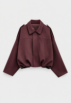 Veste courte femme effet daim col chemise texture douce - Azucena