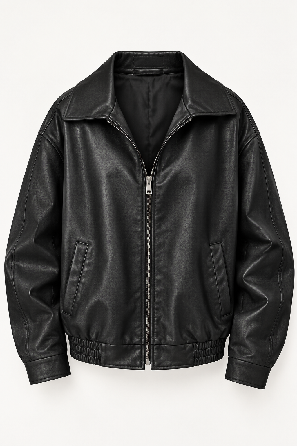 Veste oversize femme effet cuir bas élastiqué ample - Alizée