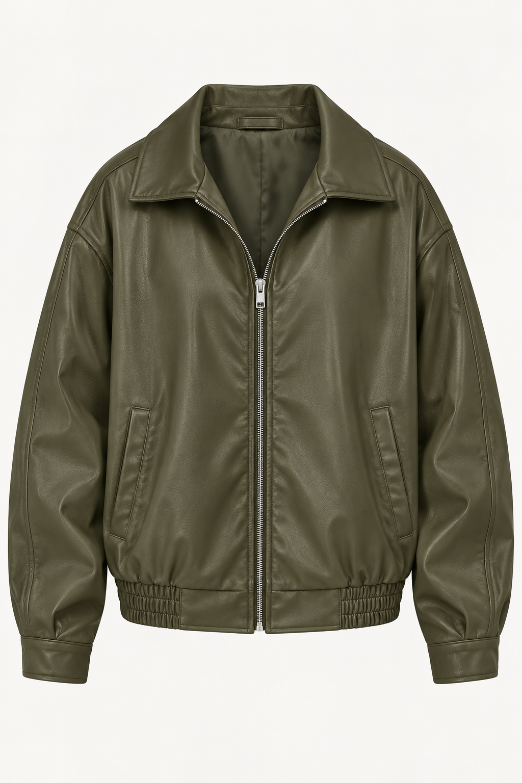 Veste oversize femme effet cuir bas élastiqué ample - Alizée