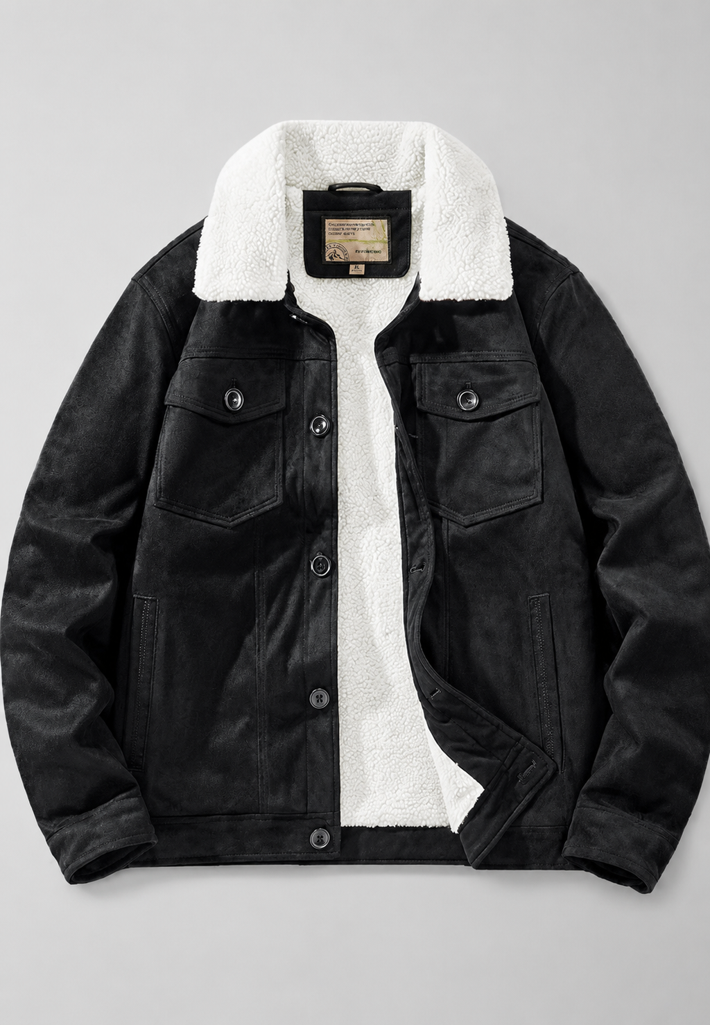 Veste homme effet daim doublure peau de mouton chaude - Bruno