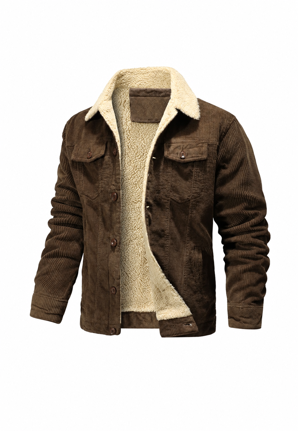 Veste velours côtelé homme doublure polaire col hiver - Ivar