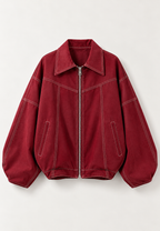 Veste oversize femme effet daim surpiqûres contrastées - Vela
