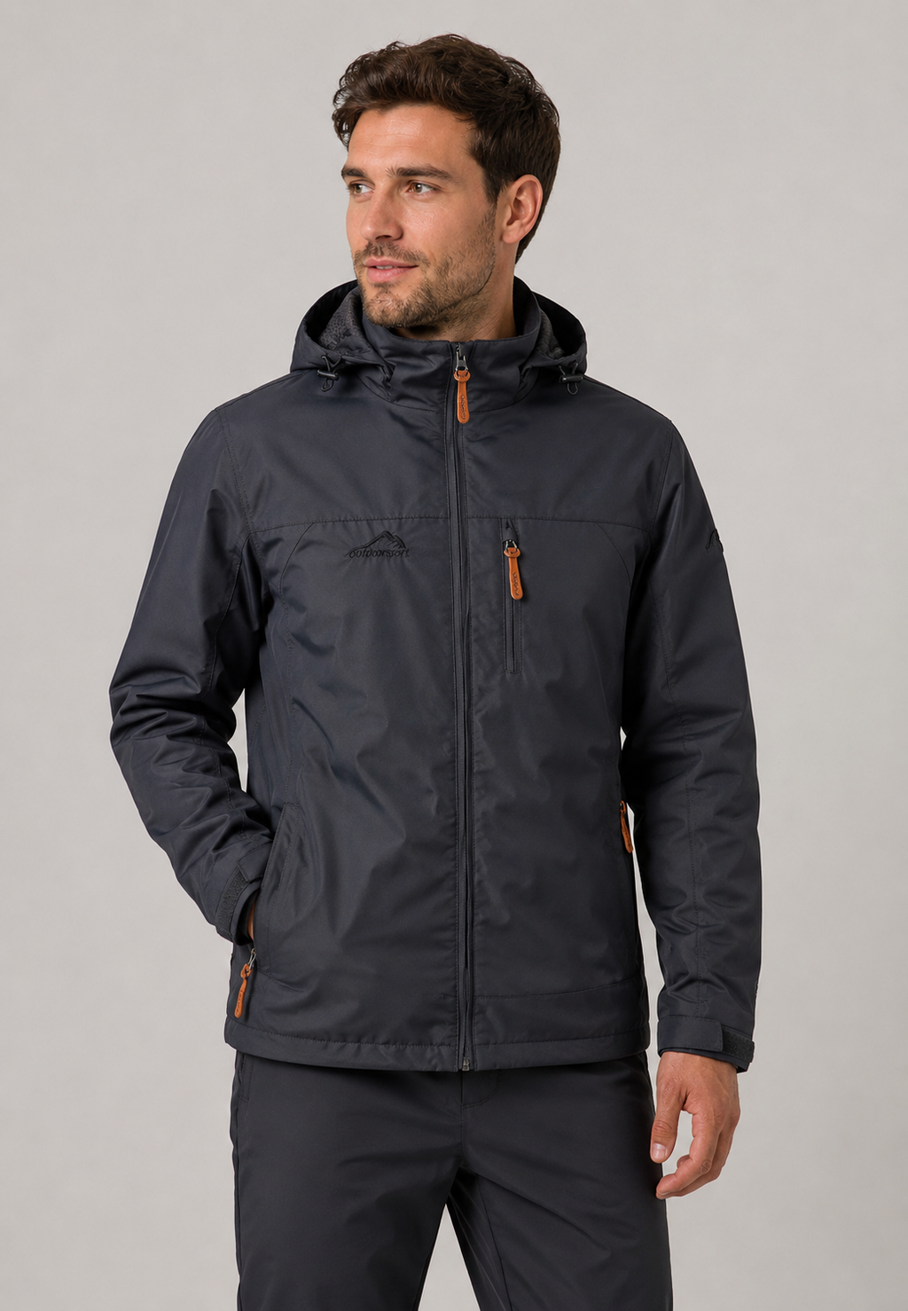 Veste coupe-vent homme imperméable capuche outdoor pluie - Jost