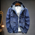 Veste jean homme capuche effet délavé denim casual - Bennett