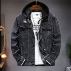Veste jean homme capuche effet délavé denim casual - Bennett