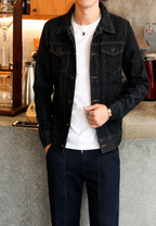 Veste jean homme délavée poches à rabat denim classique - Stellan